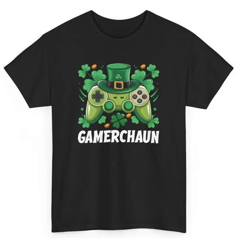 

Gamerchaun костюм геймера ко Дню Святого Патрика S хлопковая футболка для любителей ирландского пива