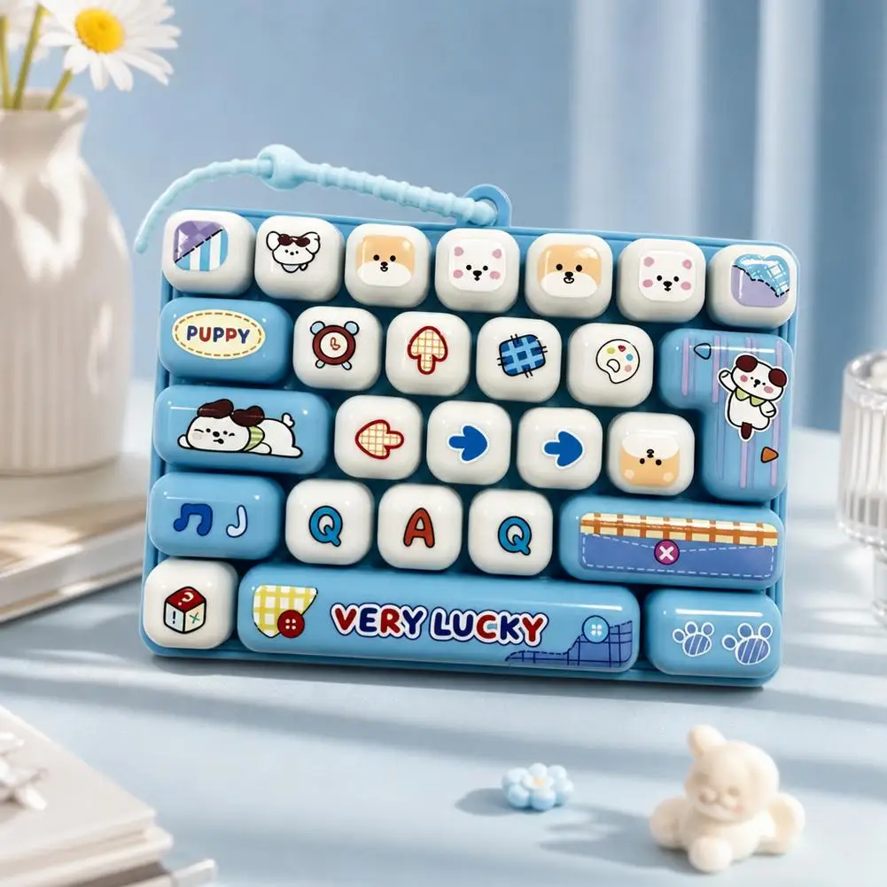 NEW26Grid Keycap Clicker Anti-Stress Fidget Tastatur-Schlüsselanhänger Entspannungsknopf Cartoon Handentspannung Partygeschenk 26-Tasten-Schlüsselanhänger – Detail 7