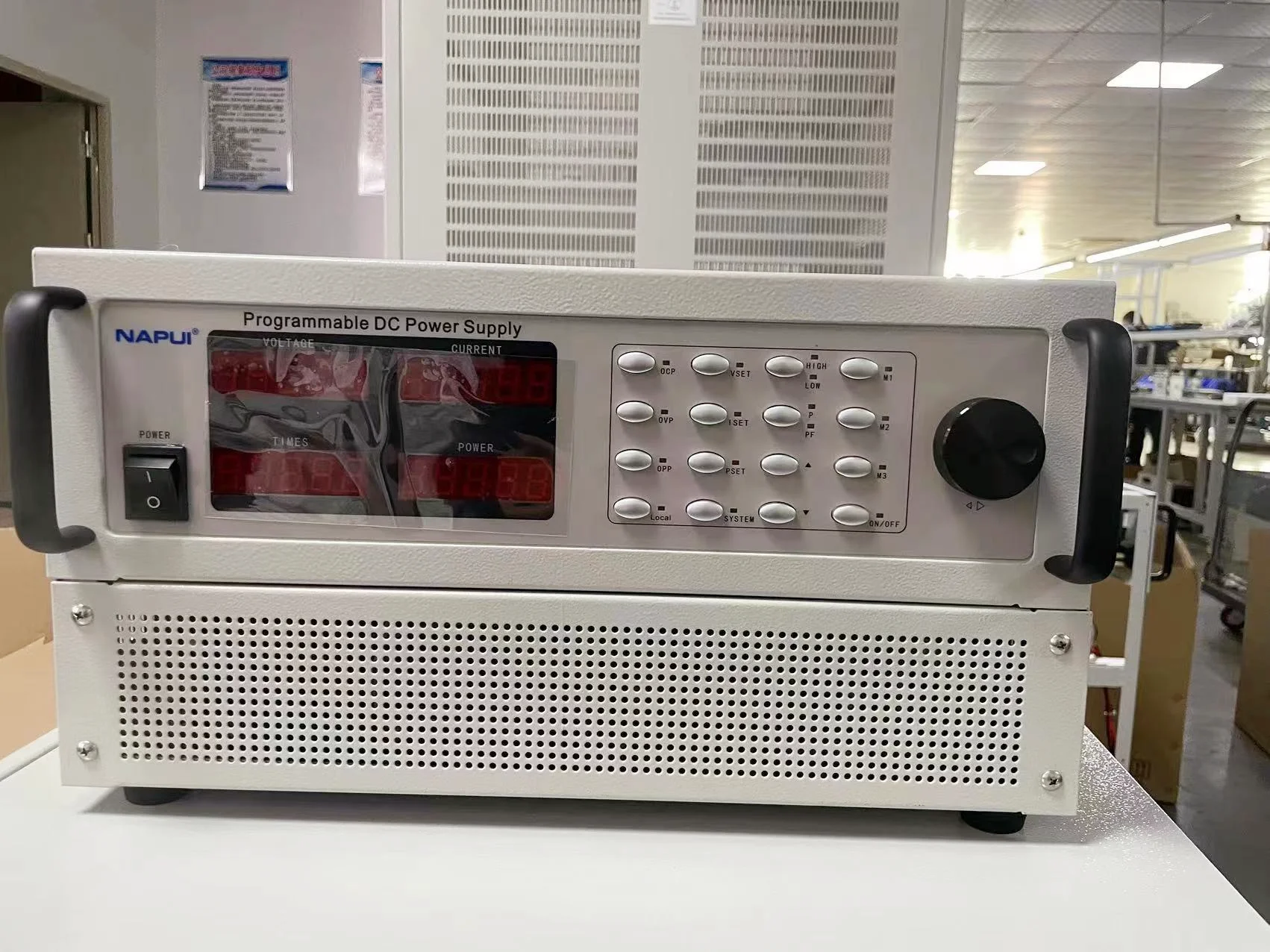 Industrial Use 1KW Programmable DC Power Supply 50V-300V Constant Voltage 50A-300A Constant Current RS232 RS485 220V 100A Output