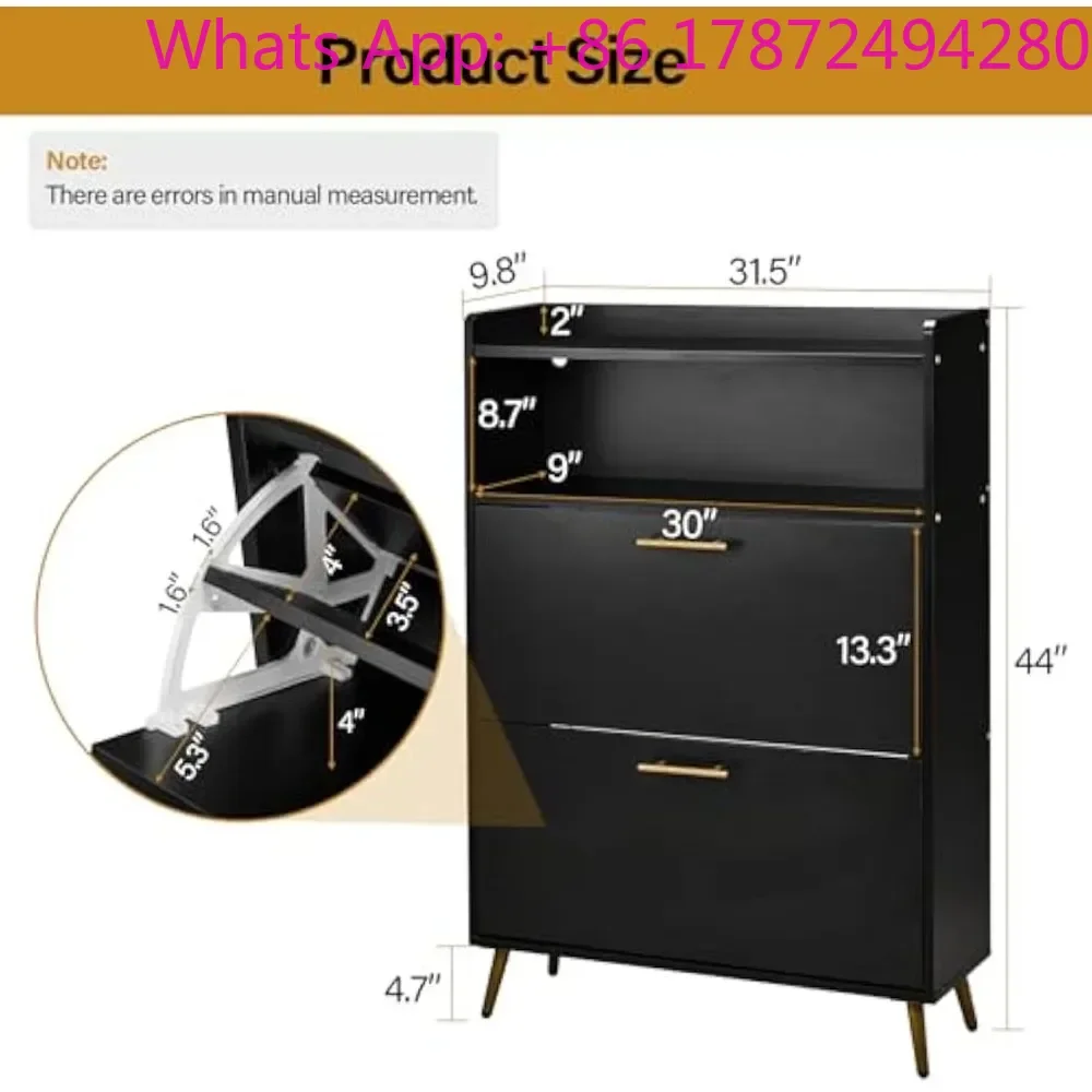 Shoes Cabinet Storage for Entryway, Hidden Narrow Shoe Cabinets with Shelves
