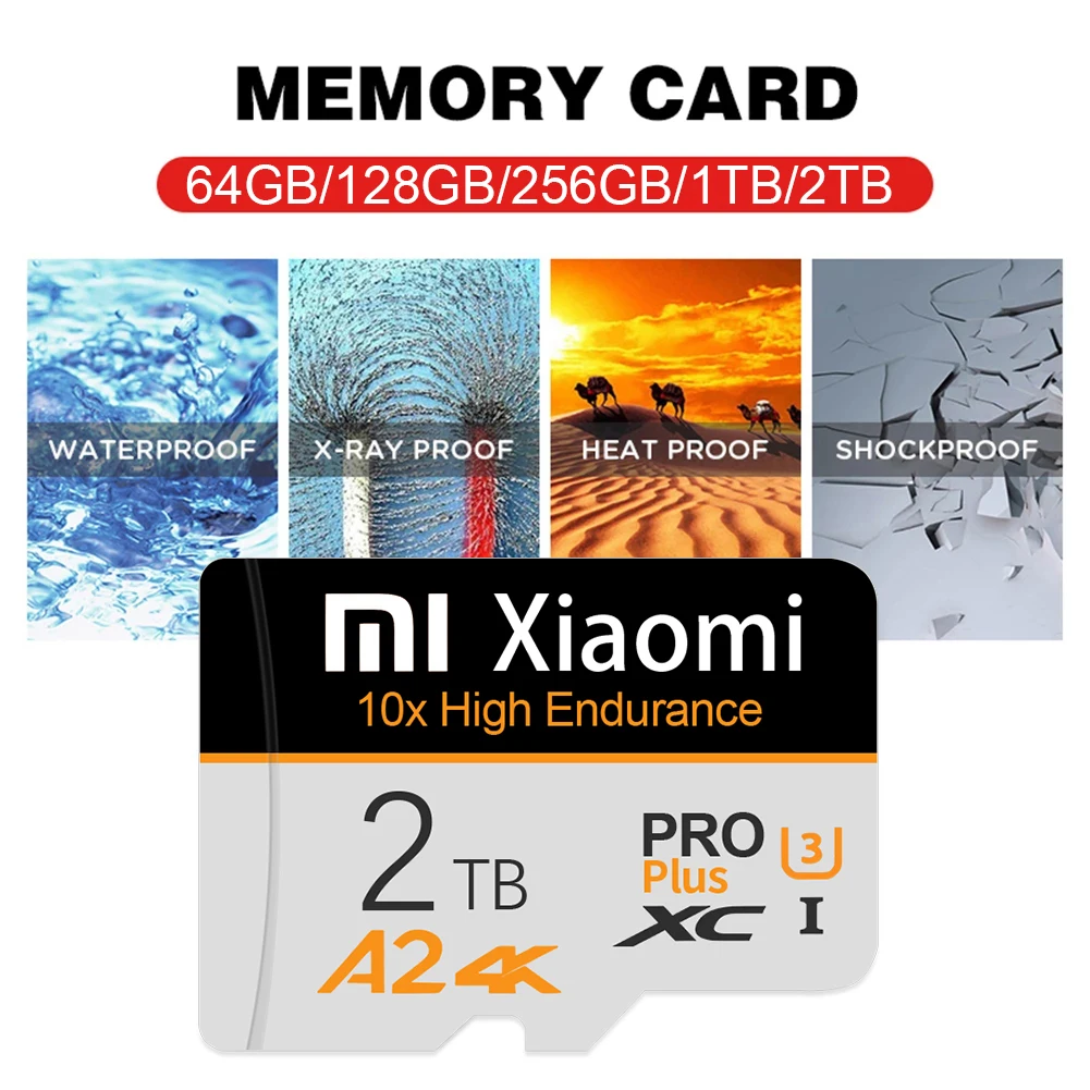 Xiaomi 2TB Capacità Reale Micro TF SD Card 512GB 256GB Scheda di Memoria Ad Alta Velocità Cartao De Memoria Per Smart Phone Nintendo Switch