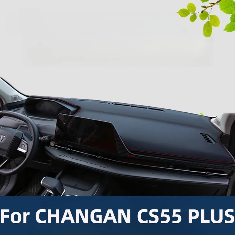 

Dashboard Sunshade Mat For CHANGAN CS55 PLUS Accessories 2025/2024 Leather Material Sun Protection Silicone Non-Slip 2019-2023