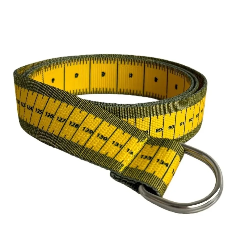1PC Measurement Tool Belt Fabric Material Ruler Design Fabric Waist Strap Adjustable D-Ring Buckle Practical Measurement