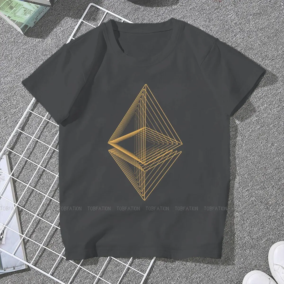 Ethereum Gold Modern Typography Women TShirt Crypto Coin Girls Basic Tops 4XL Cotton Female T Shirt Funny Hipster Gift