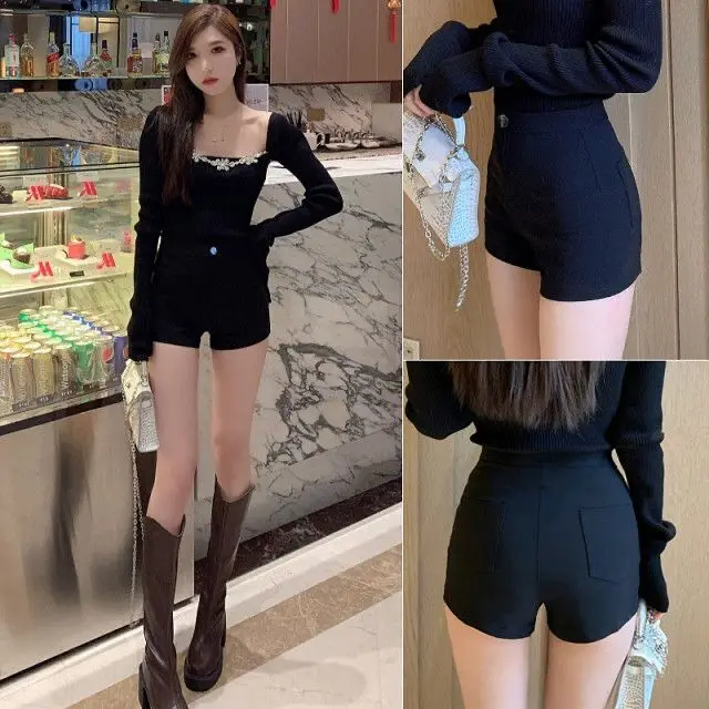 High Waist Short Pants Women's Summer New Style Korean Version Casual Loose Chiffon Wide Leg Pants Skirt for Students