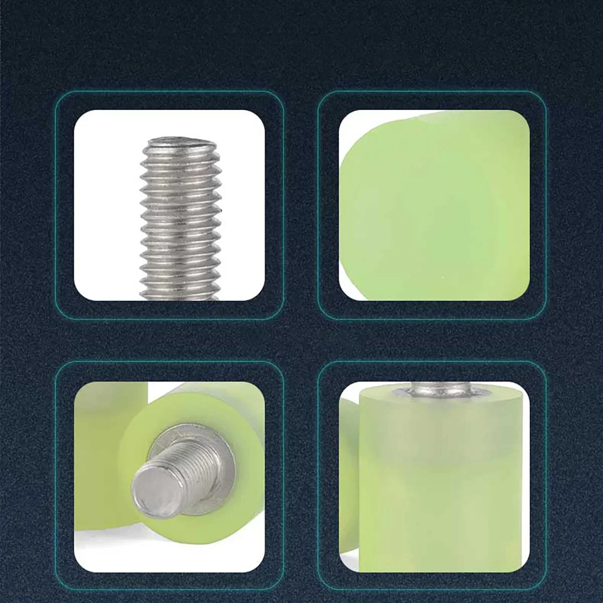 304 Stainless Steel Polyurethane Coating / Cushioning And Collision Prevention / Shock Absorption / Adhesive Head Bolt M4-M12