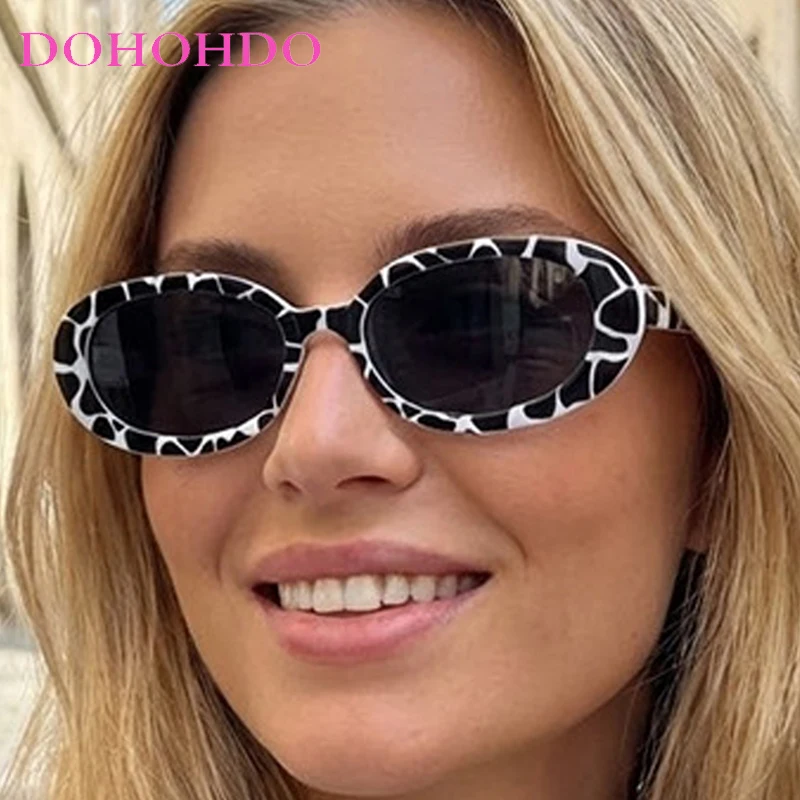 

Vintage Oval Sunglasses Men Women 2026 Luxury Brand Designer Small Sun Glasses Retro Street Photography Decorative Glasses UV400