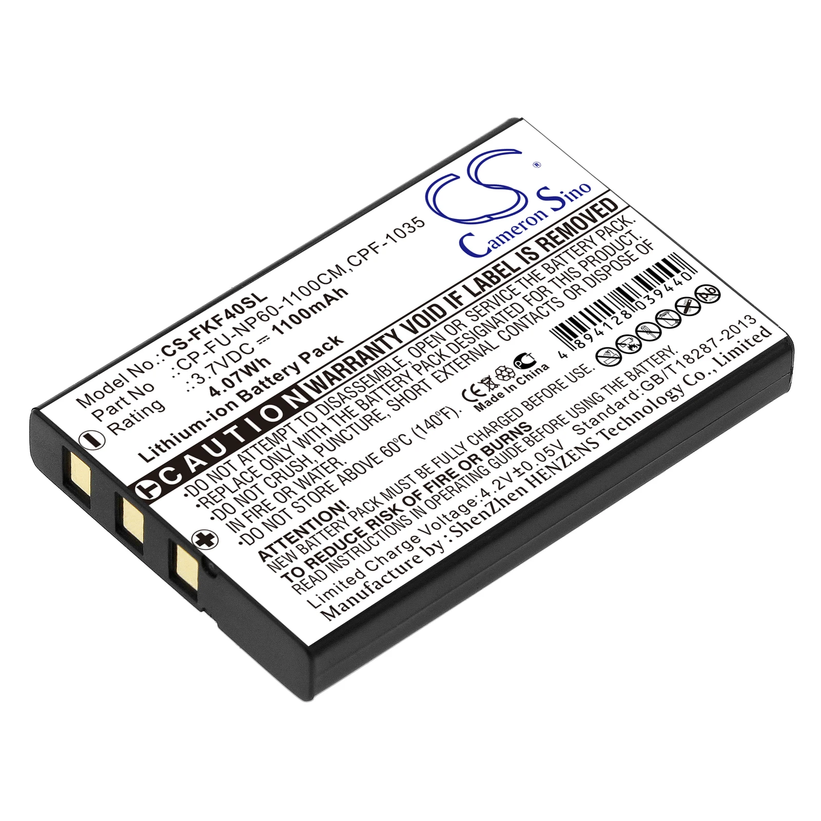 3.7V 1100mAh GPS, Navigator Battery CPF-1035, CP-FU-NP60-1100CM for Falk IBEX,IBEX 30,IBEX 40,CROSS, For GoBandit LIFE, RACE