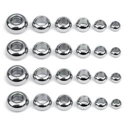 20Pcs High Quality Stainless Steel Beads Multi Sizes Large Holes Loose Beads For DIY Handmade Bracelets Earrings Jewelry Making