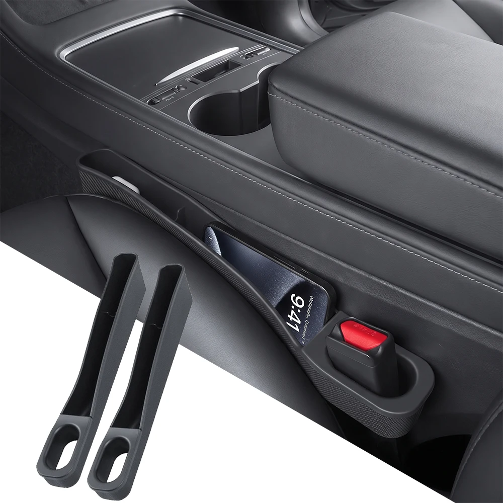 Car Seat Gap Filler Seat Crevice Storage Box Seat Gap Plug Strip Organizer For Tesla Model 3 Highland Model Y Juniper Model Y/3
