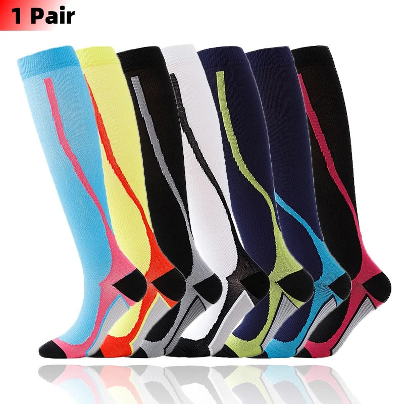 Men Women Compression Socks Running New Medical Varicose Veins Pregnancy Nursing Athletic Football Soccer Stockings Sports Socks