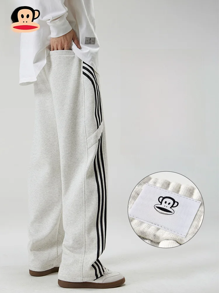 

Мужские спортивные брюки Paul Frank в американском стиле, свободные, прямого кроя, в полоску, повседневные, весна-осень, молодежные, хлопковые