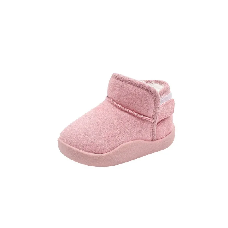 New Versatile Warm Girl Boots Thicken Cotton Soft Sole Comfort Child Shoes Versatile Classic Trendy Boy Shoe Simple Winter Boots