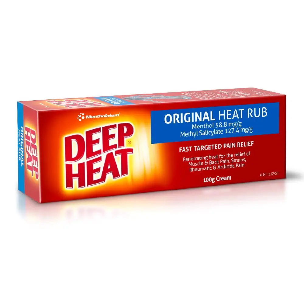 Genuine Australia Deep Heat Original Rub Muscle Back Pain Strains Rheumatic Arthritic Pain Relief Cream Massage Gel
