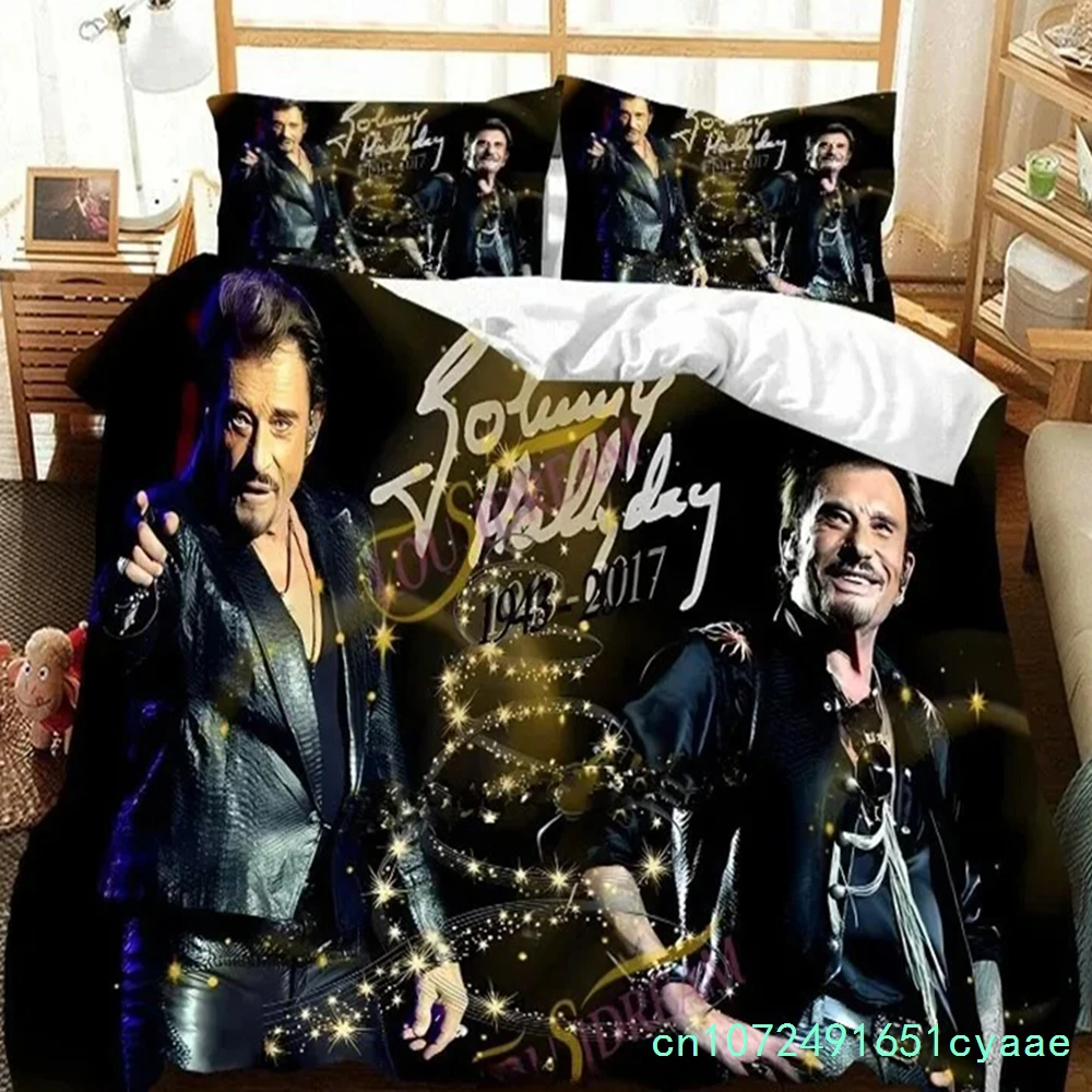 France Rock Singer J-Johnny H-Hallyday Bedding Set Bedroom Soft Modern Bedspreads Comefortable Duvet Cover Quilt Pillowcase