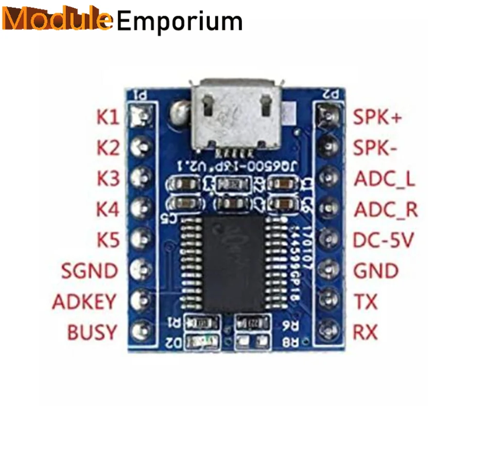 (Electronic Components)16Mbit 32Mbit UART Voice Recording Programmable SPI Flash USB MP3 Sound Module Voice Sound Module