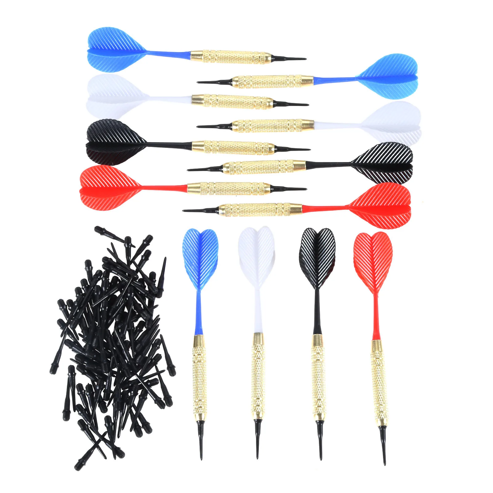 12Pcs 18g Nylon Soft Tip Safety Darts with Iron Barrel PC Shaft for Entry Levels Perfectly for Electronic and Plastic Dartboard