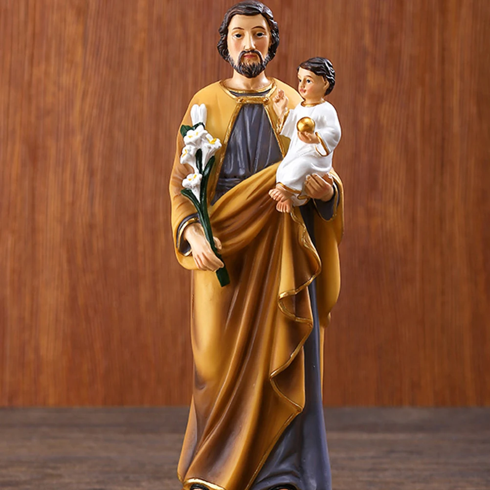 

1Pcs Statue Faithful Religious Sculpture for Home Office Church Interior Decor Resin Craft Gift Home Desktop Adornment