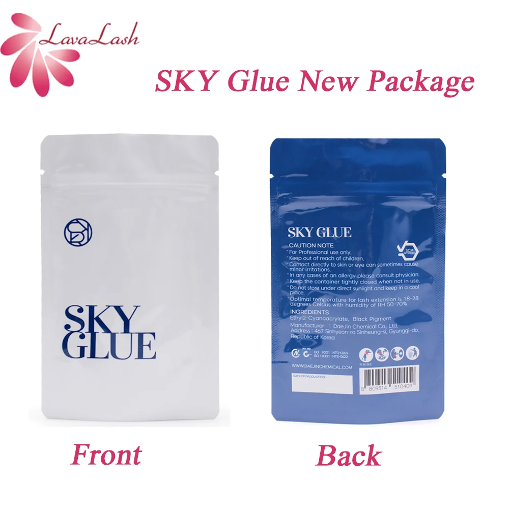 Sky Glue S Plus, Adhésif Imperméable à vaccage Rapide, Fournitures d\'Extension de Cils, Faible Irritation, Original Coréen, Toutes les Séries, 5ml