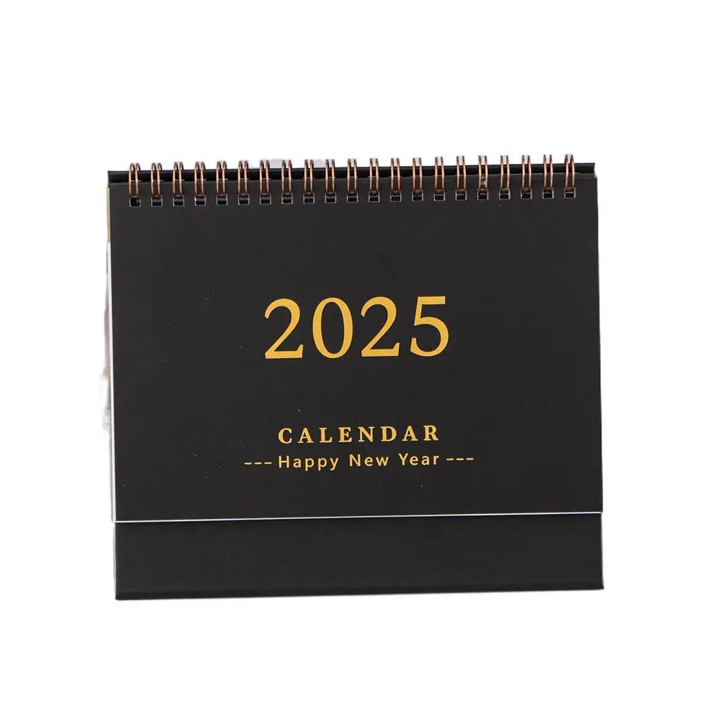 

Creative 2024-2025 Calendar 12-Month Thick Paper Desktop Calendar Memo Pad Yearly Agenda Standing Flip Calendar