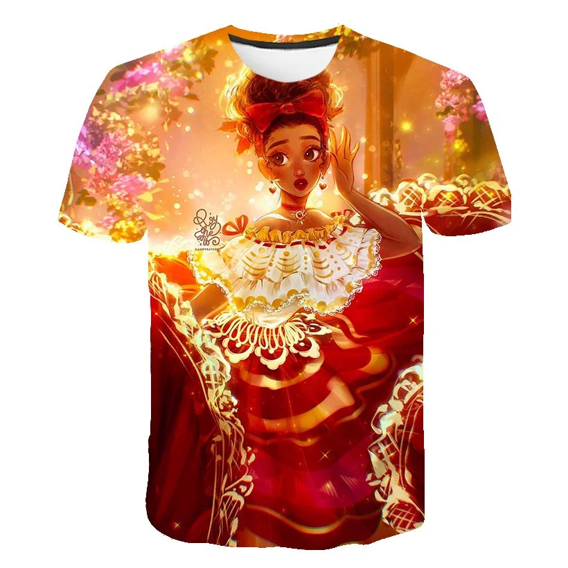 

2023 Summer Children Encanto Mirabel T-shirt for Girls Mirabel Printing Kid T Shirt Girls Tops Tees Cartoon Kids Clothes