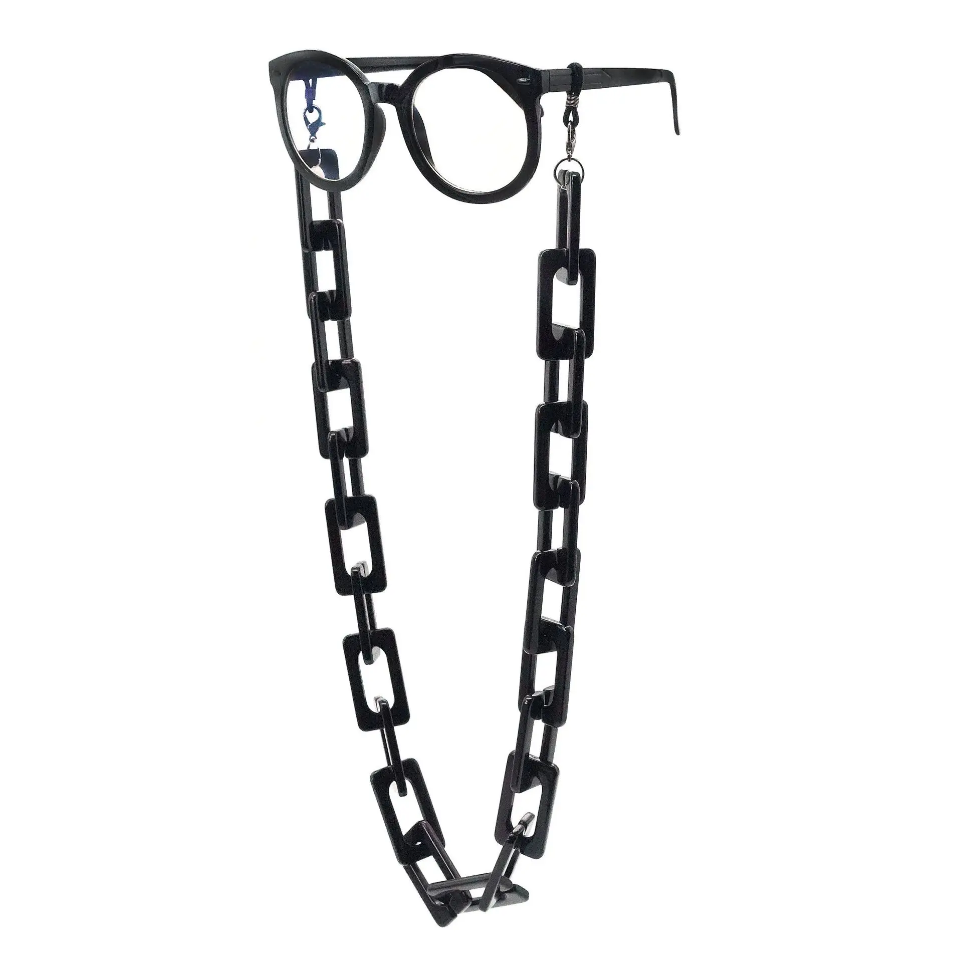 Europäischer und Amerikanischer Modetrend: Schwarze, Ultra-Dicke Acryl-Brillenkette, Sonnenbrillenband, Sonnenbrillenkordel