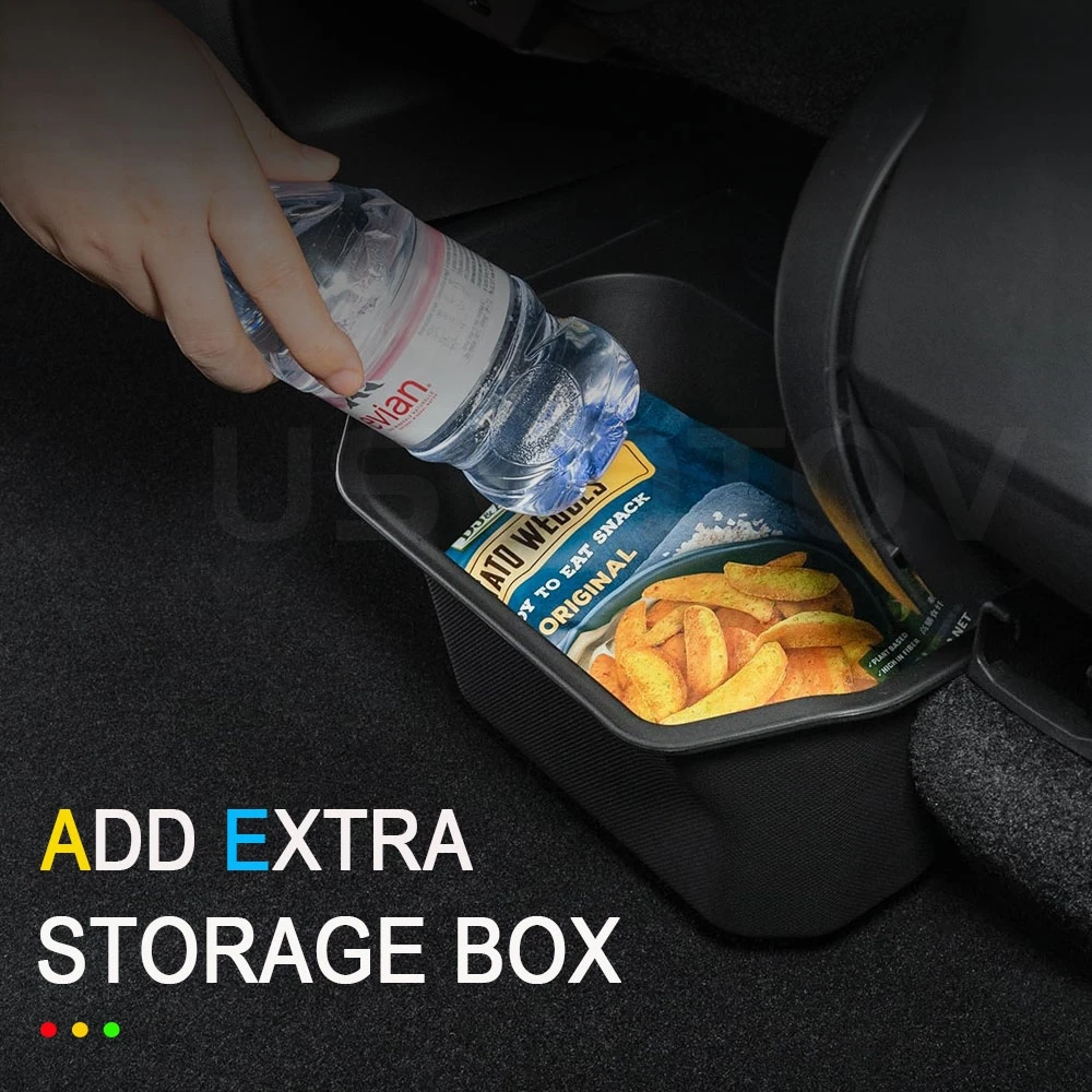 2026 2025 Model Y Juniper Backseat Trash Can Organizer Storage Box Underseat Storage Tray Accessories for Tesla Model Y Juniper