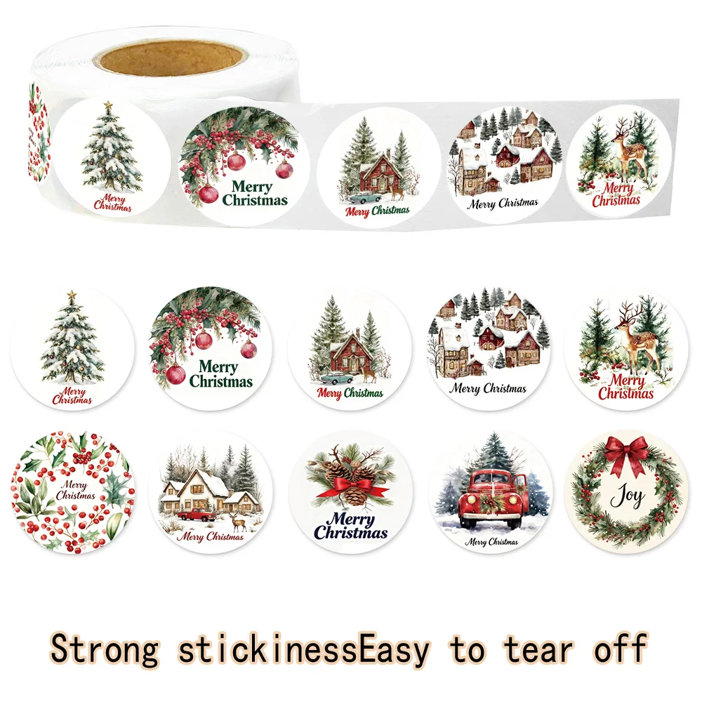 500 قطعة عيد ميلاد سعيد متعة الكتابة على الجدران مجموعة صغيرة ملصقات DIY جراب هاتف الكمبيوتر المحمول كوب ماء ملصقات مكافأة عيد الميلاد
