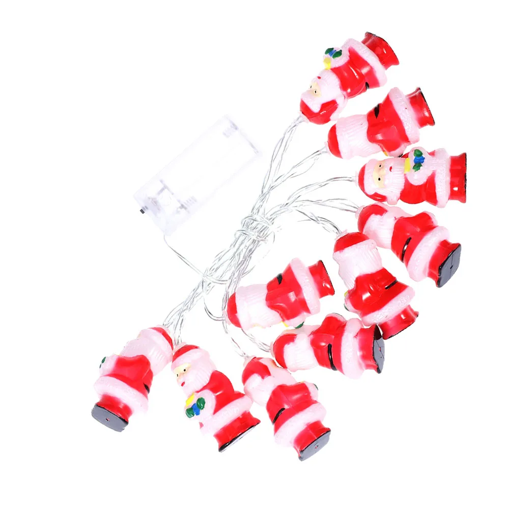 

1.5m 10 Leds Santa Shape Christmas String Lights Energy Saving Operated Home Party Decoration Warm White No Batteries