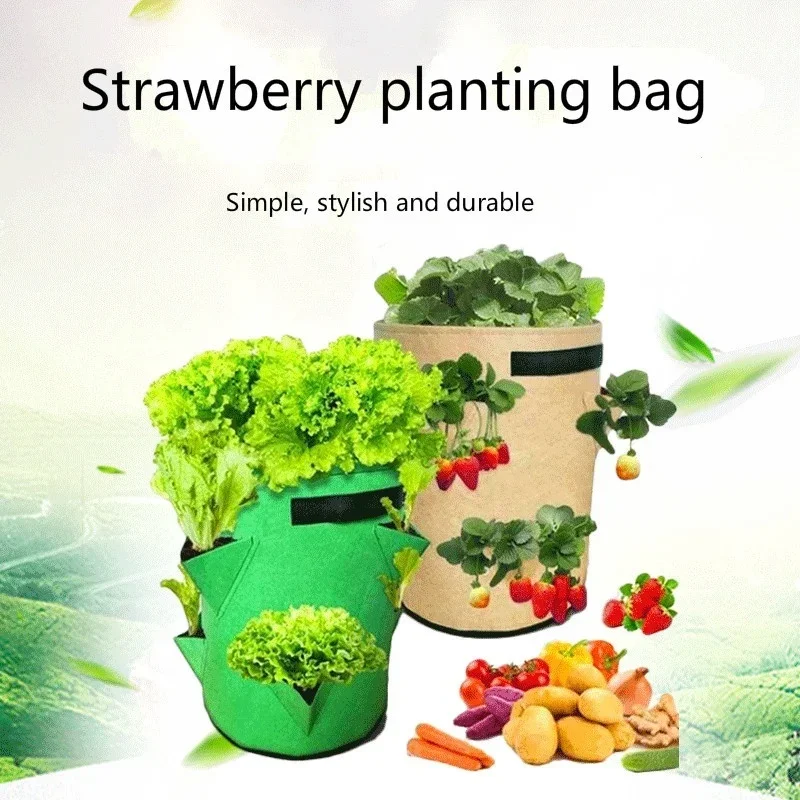 

Potato Strawberry Planting Bag, Used To Plant Potatoes, Outdoor Vertical Garden, Multi Mouth Vegetable Planting Bag