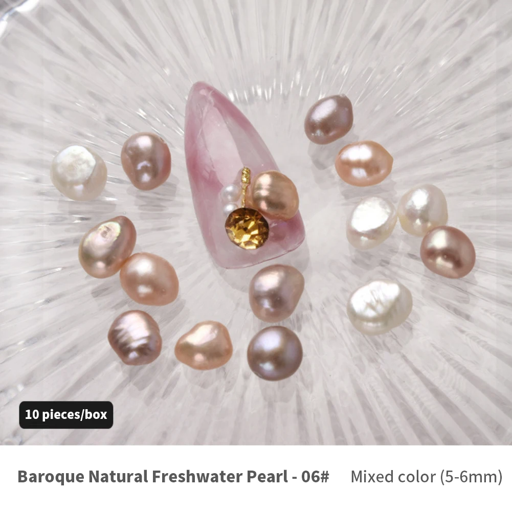 Nail Decorations Bright And Translucent Charm Pearl Jewelry Nail Products Nail Enhancement Natural Freshwater Pearls