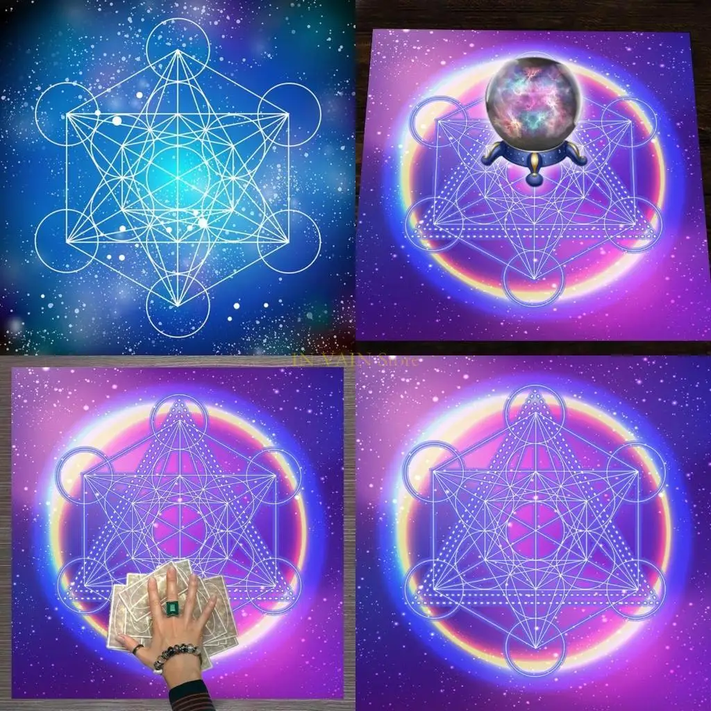 

M5TC Altar Divination Pendulum Tablecloth Mat Board Game Tarot Cloth Oracles Card Pad