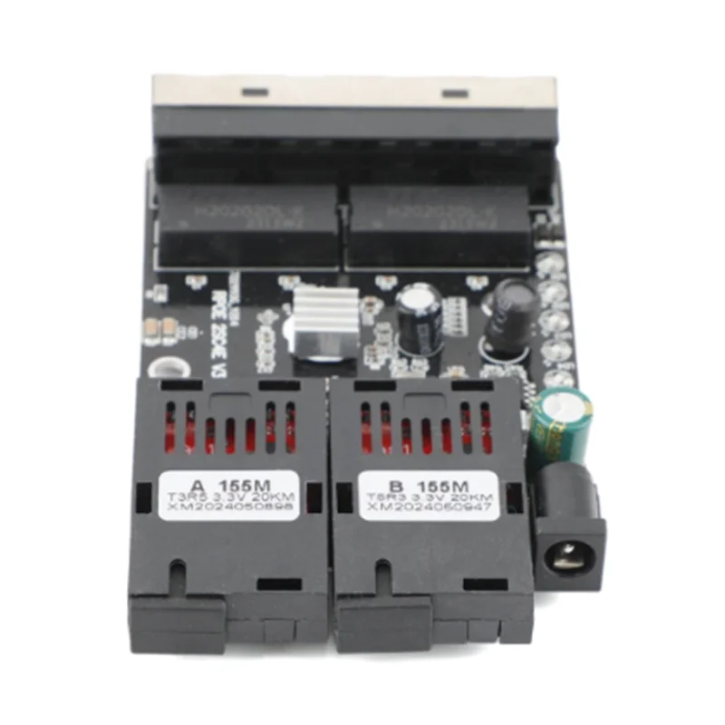 Оптоволоконный медиаконвертер 100 м 4 RJ45 To2 SC A + B Оптический разъем Оптоволоконный медиаконвертер