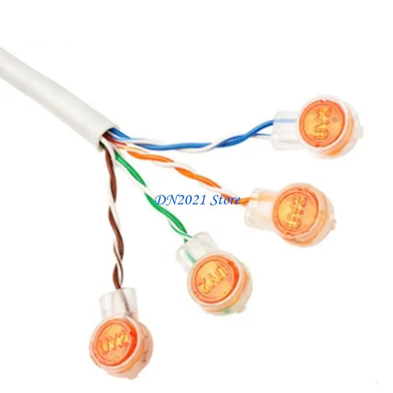 F3KE 100Pcs UY2 K2 Connector Telephone Cable Butt Wire Line Terminals For Telephone Line Connection Terminals