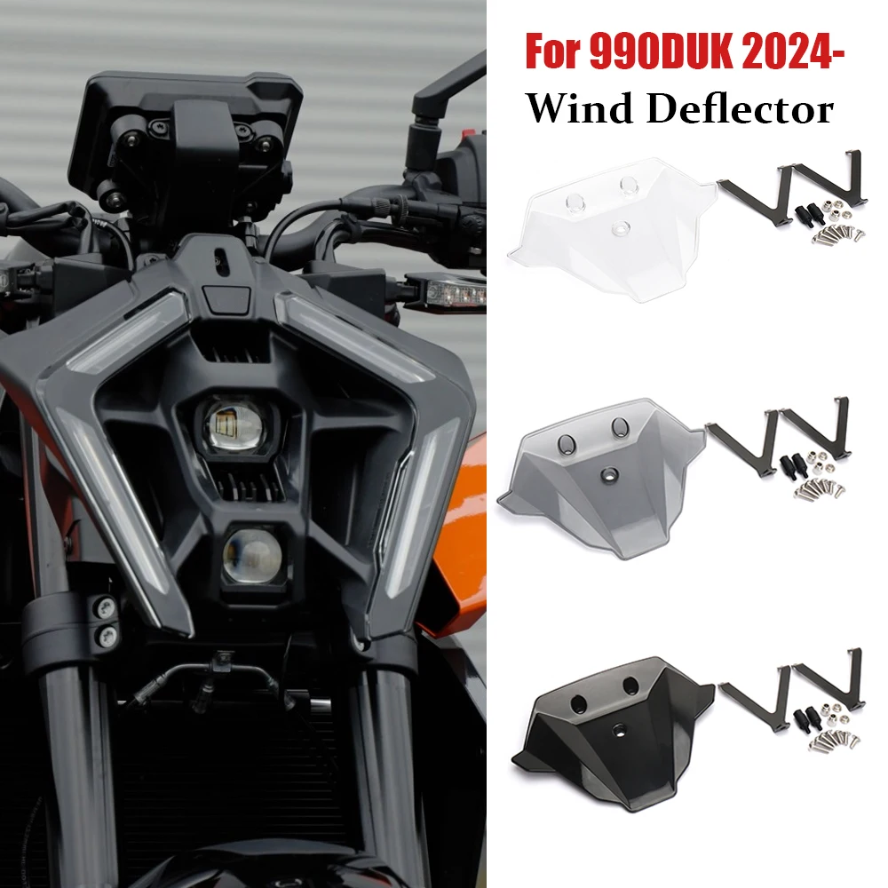 

For 990DUK 990 DUK 990duk 2024 2025 New Motorcycle Windshield Windscreen Acrylic Wind Shield Covers Visor Deflector Accessories