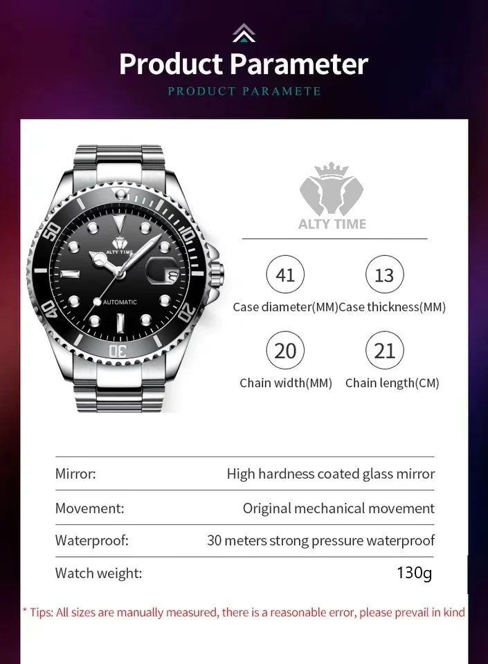 Men NH35 Automatic Luxury Diving Watch Waterproof Luminous Stainless steel Business Mechanical Watch for Men reloj hombre