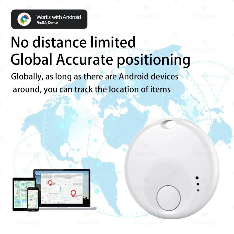 علامة Android GPS Tracker Tag Bluetooth Tracker العلامات الذكية تعمل مع تطبيق Google Find Hub Search Locator Tracking Device Item Finder