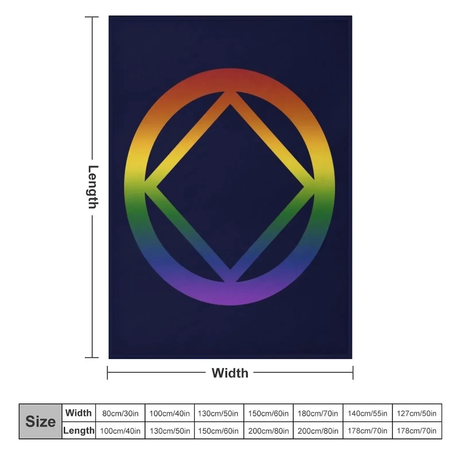 Narcotics Anonymous Rainbow Pride Symbol Throw Blanket Comforter anime Shaggy Soft Stuffeds For Sofa Thin Blankets