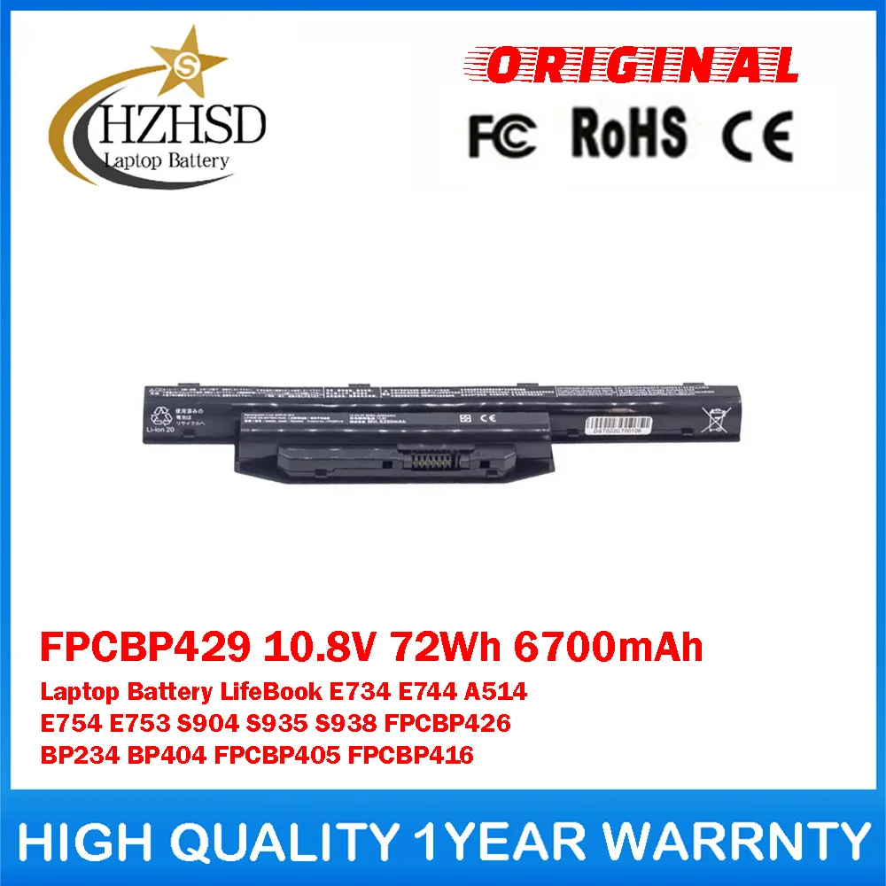 

FPCBP429 10.8V 72Wh Genuine Original Laptop Battery For Fujitsu LifeBook E734 E744 A514 E754 E753 S904 S935 S938 FPCBP426 BP234