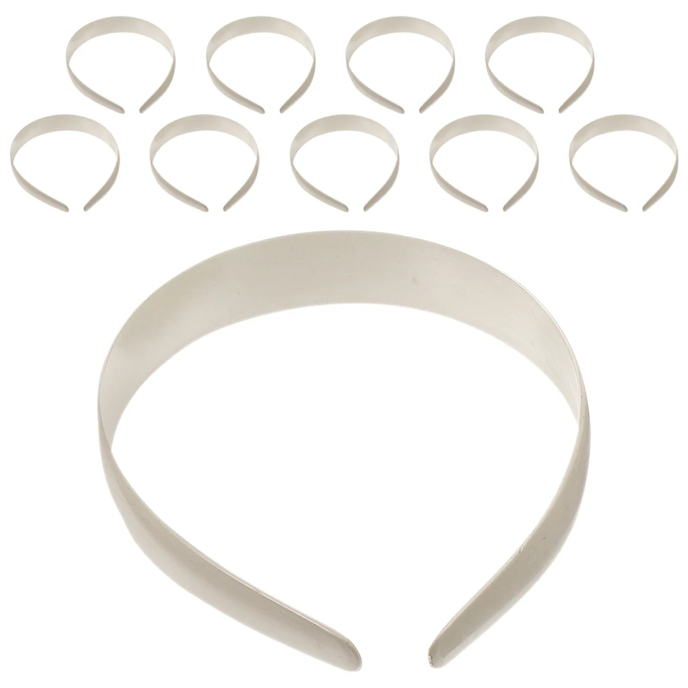 

10 Pcs Plain Headband for Women Black Thick Plastic DIY Craft Hair Accessories Sturdy Material Versatile Occasions Toddler Hoop