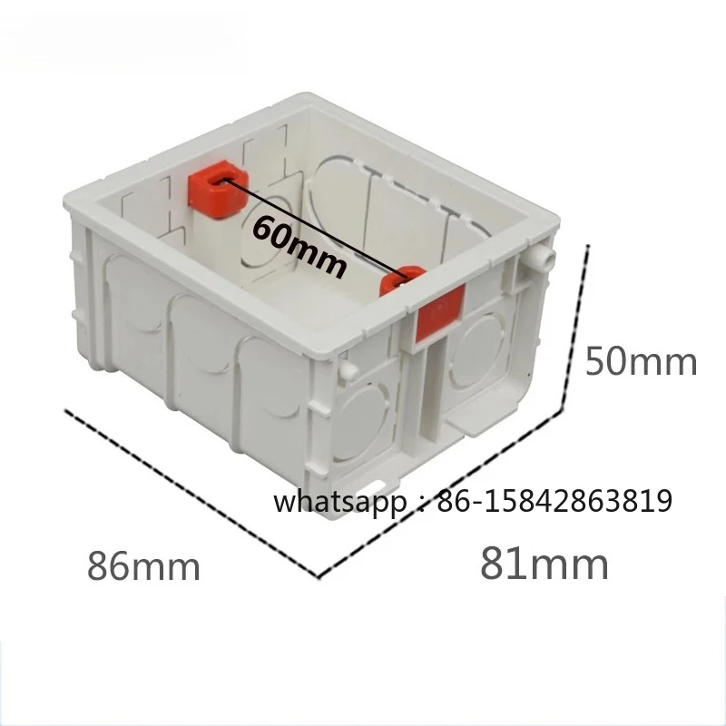 Type 86 Wall Switch Socket Junction Box Splicing Cassette PVC Concealed Bottom Box Wire Plastic Cases