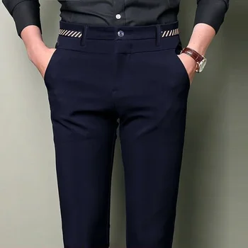 Black Suit Pants for Men Spring and Autumn Stretchy and Non-Ironing Office Trousers Slim Fit Formal Pants for Men Dress Pants 3