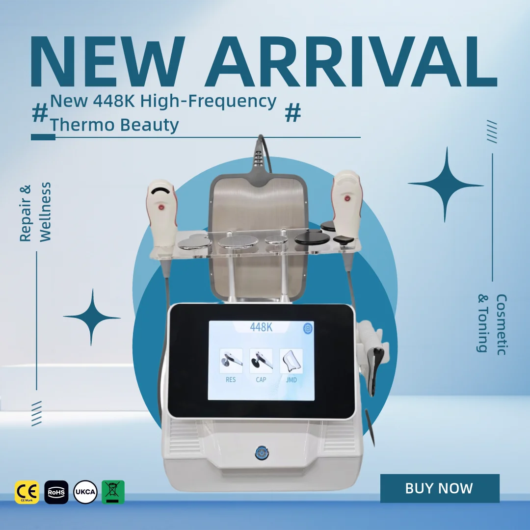New 448KHz RF Slimming Machine, Body Shaping & Skin Tightening, Muscle Relaxation, for Professional & Home Use,White Handle