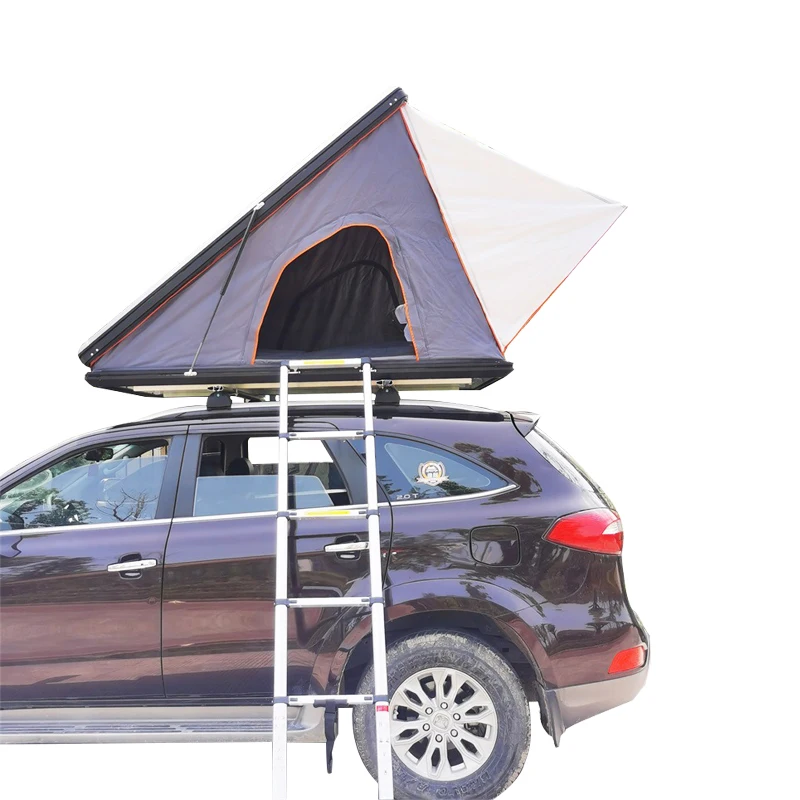 High quality Triangle Rooftop Clamshell Tent  Outdoor Car Camping Tent  Easy Up Roof Tent for   SUV