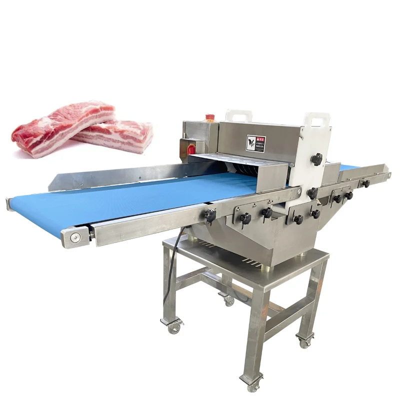 

Stainless Steel Raw Chicken Meat Cube Cutter Pork Skin Strip Cutting Machine Frozen Beef Poultry Meat Dicing Machine