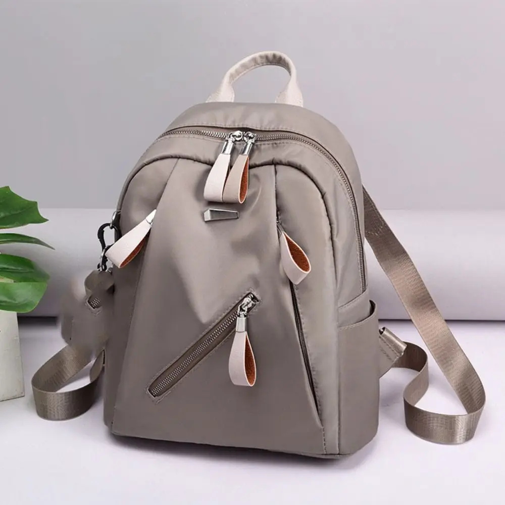 

Portable PU Multi Pouch Backpack Small Pack Korean Style Solid Color Shoulder Bag Handbag Solid Color Retro Backpack Gift