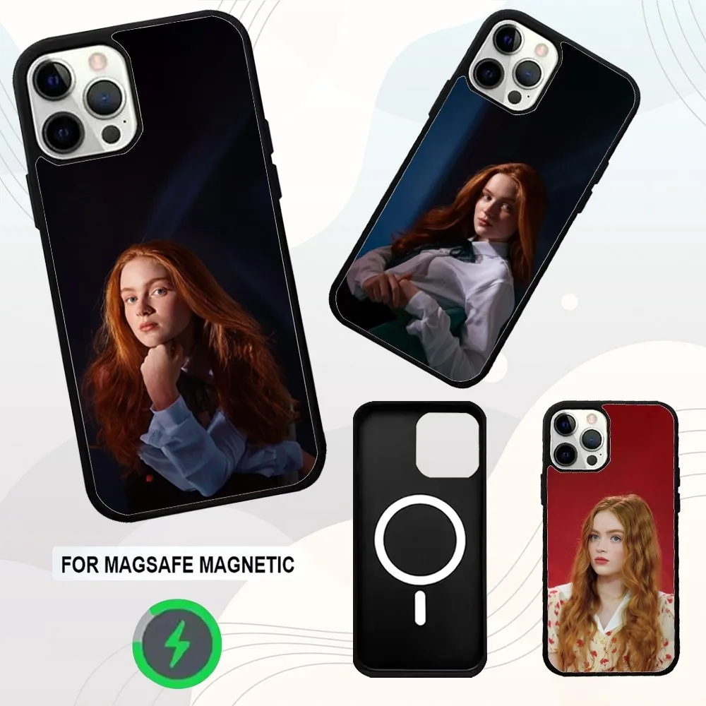 

Actress S-Sadie Sink Phone Case For iPhone 16e,16,15,14,13,12,11,Plus,Pro,Max,Mini Magsafe Magnetic Wireless Charging