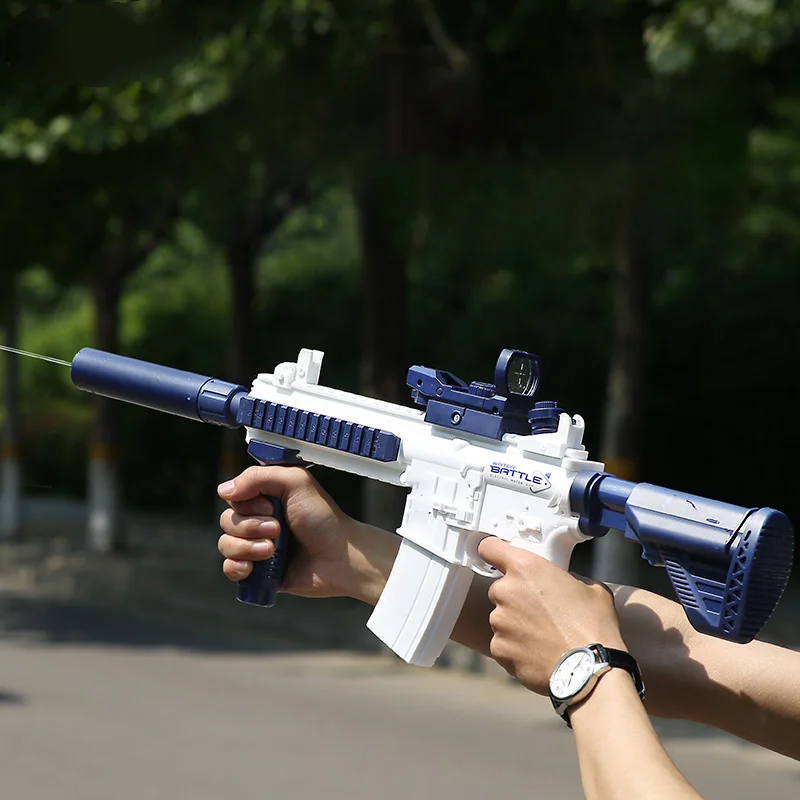 Pistola de água infantil de longo alcance, armas portáteis, praia de verão, brinquedos de tiro de luta ao ar livre, presentes para meninos e meninas, 10m