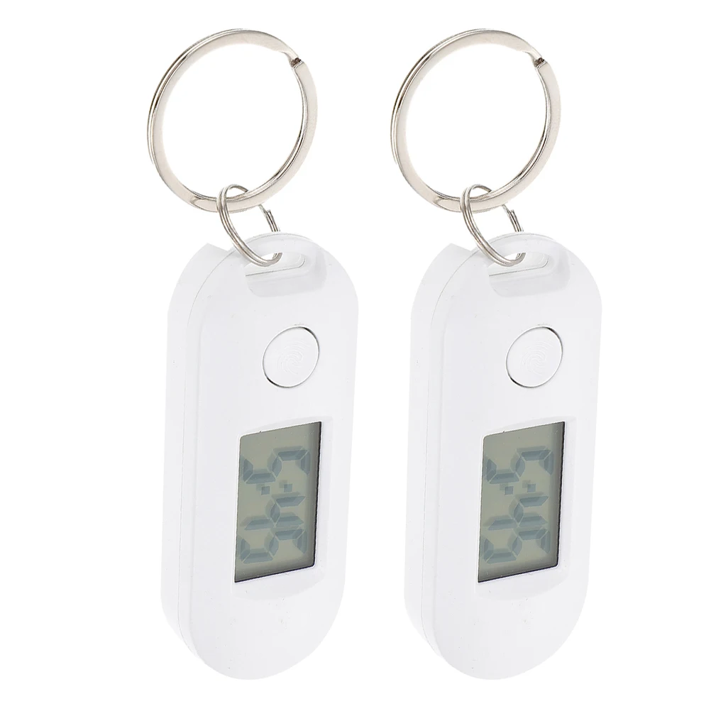 2 Pcs Pocket Watch Key Chain Digital LED Number Luminous Backpack Keychain with Small White Nurse
