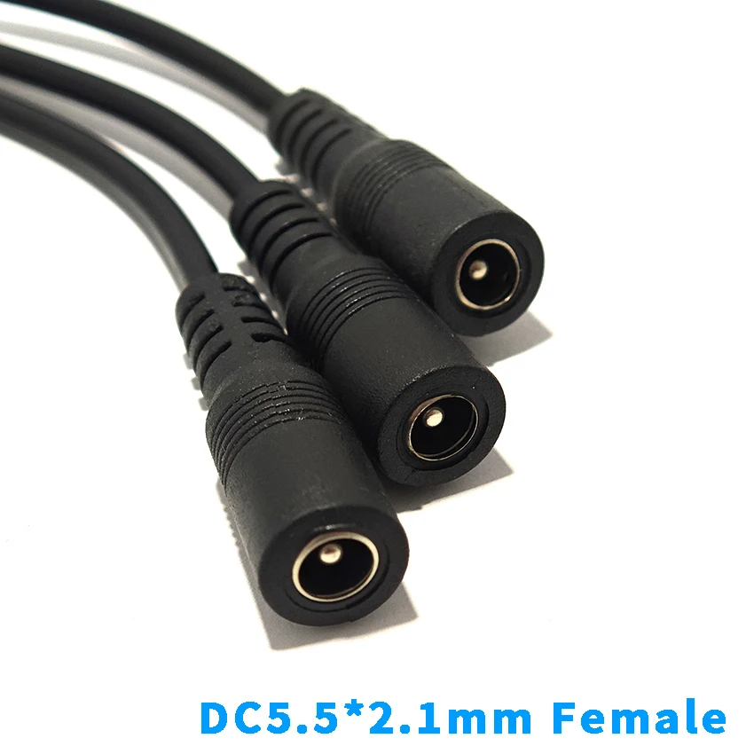 1/3pcs DC5.5X2.1mm Female to Type‑C Micro USB Mini USB Male Power Cable DC5521 Jack Power Adapter Cord for Router Camera Power S